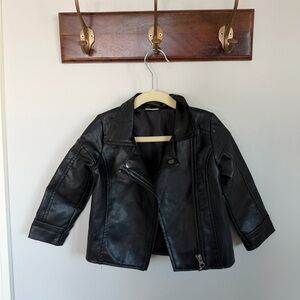 Wonder Nation Black Faux Leather Jacket